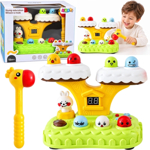Gioco interattivo Whack‑a‑Mole per bambini con melodie e 7 velocità