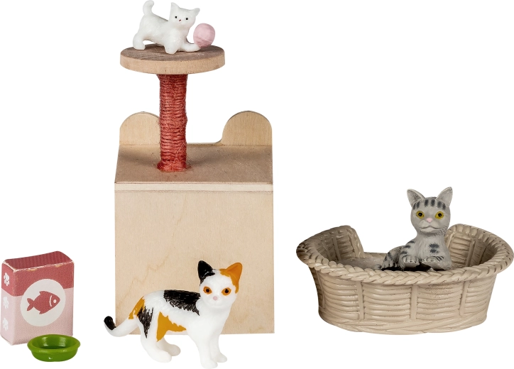 Famiglia di gatti Lundby per casa delle bambole