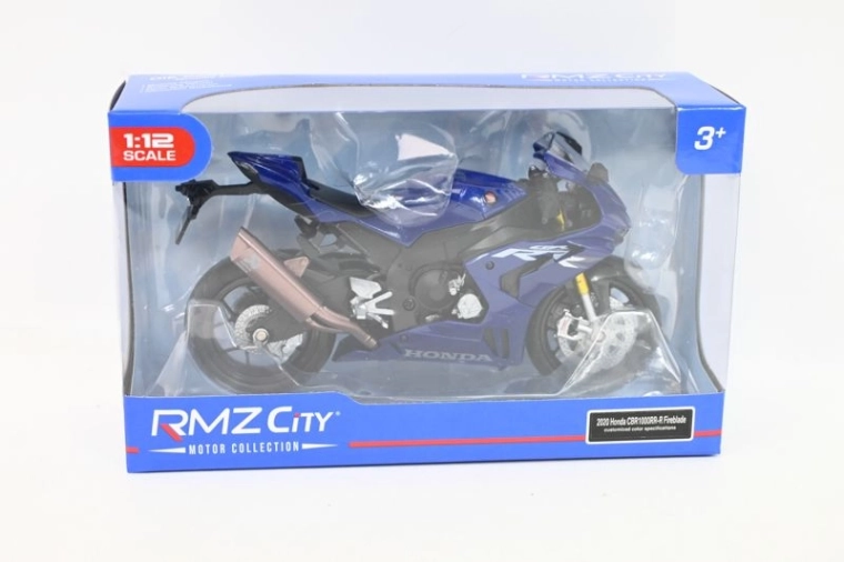 RMZ Hobby modello di moto Honda CBR1000 Fireblade blu 1:12