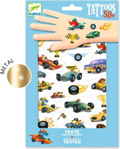Tatuaggi con auto metalliche DJECO