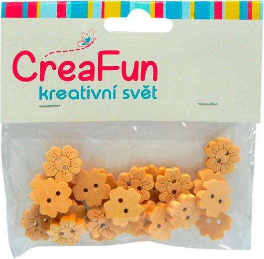 Bottoni in legno girasole 15 mm, set da 25 pz