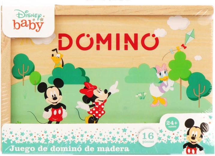 Disney Mickey Mouse domino in legno in scatola (16 pezzi)