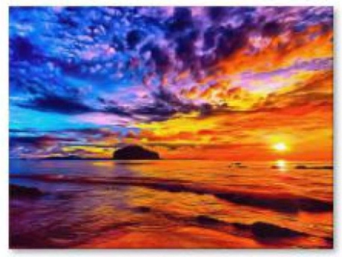 Diamond painting – tramonto sull’oceano 40 × 30 cm