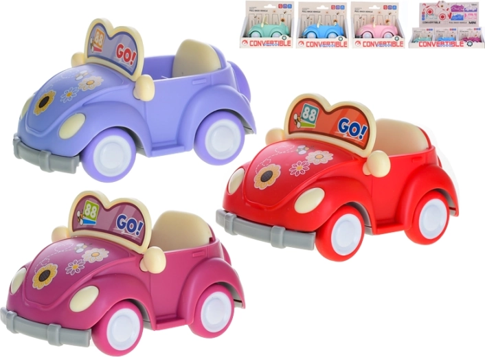 Auto cabriolet in metallo con retrocarica 10 cm