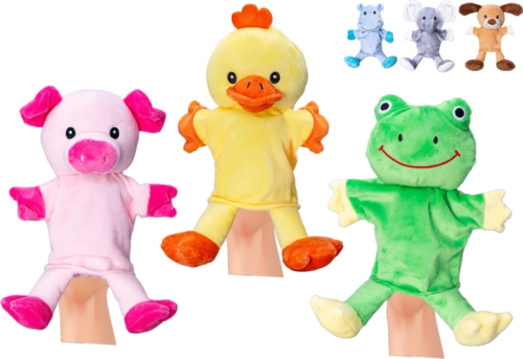 Burattino in peluche animaletto 25 cm per neonati e bambini
