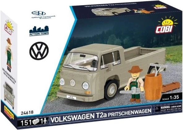 COBI Volkswagen T2a Pritschenwagen – set di costruzione 1:35 con minifigure