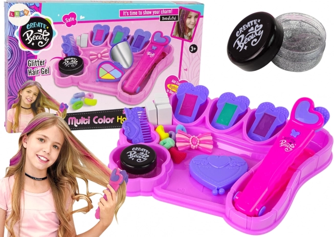 Gessetti per colorare i capelli con mini piastra per bambini e accessori