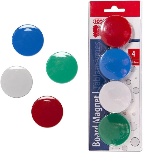 Magneti 40 mm, 4 pz, mix di colori