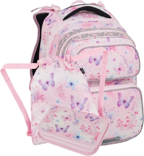 Set scolastico Bagmaster per alunne di prima elementare DOPI 25 A – farfalle