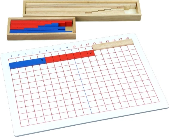 Tabella Montessori a strisce per la sottrazione Moyo
