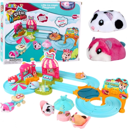 Pista interattiva per criceti Gelateria e Caffetteria con batteria