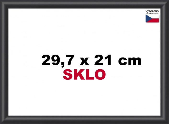 Cornice in plastica nera A4