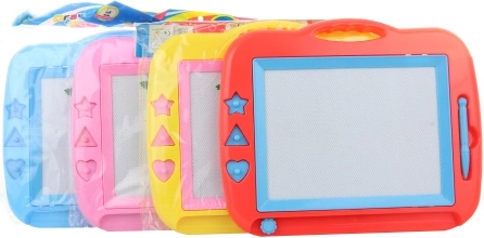 Lavagna magnetica in plastica con timbri 35 × 29 cm