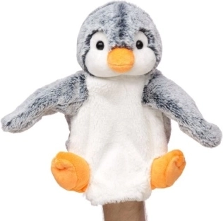Burattino da mano in peluche pinguino eco-friendly