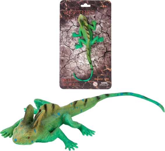 Natura viva: modello realistico di lucertola basilisco (27 cm) - 1 pezzo