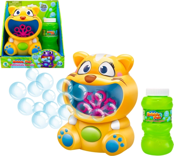 Bubble Fun macchina per bolle Gatto con ricarica 118 ml