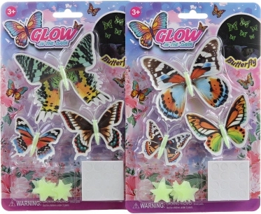 Farfalle adesive fluorescenti - 1 pezzo