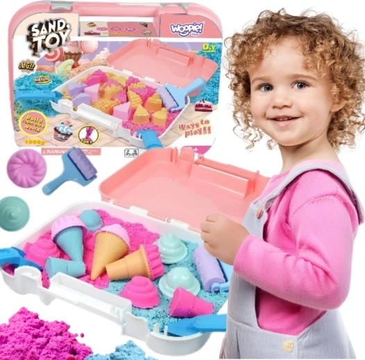 Woopie sabbia cinetica Gelateria in valigetta 1 kg + accessori