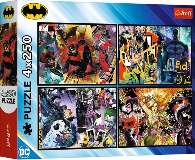 Puzzle 4 × 250 pezzi BATMAN