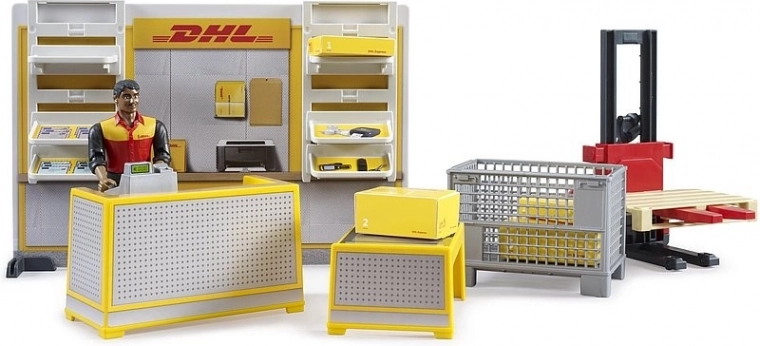 Bruder BWORLD Punto di ritiro DHL con accessori