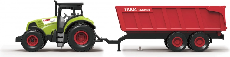 Trattore con rimorchio ed effetti