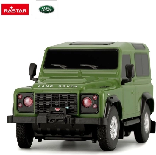 Auto RC Rastar Land Rover Defender 1:24 verde - 1 pezzo