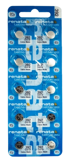 Renata SR41W 392 batteria a bottone per orologi 1,55 V 45 mAh, confezione da 10 pz