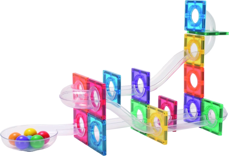 Pista per biglie magnetica Cleverclixx Compact Pack Intense da 60 pezzi