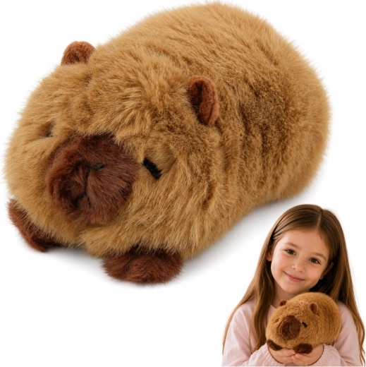 Capibara di peluche marrone 16 cm - 1 pezzo