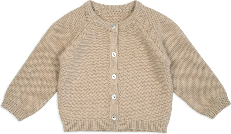 Cardigan in maglia Lodger in merino beige taglia 68