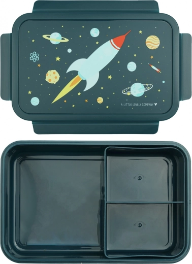 A Little Lovely Company porta merenda spaziale con scomparti 1,2 l