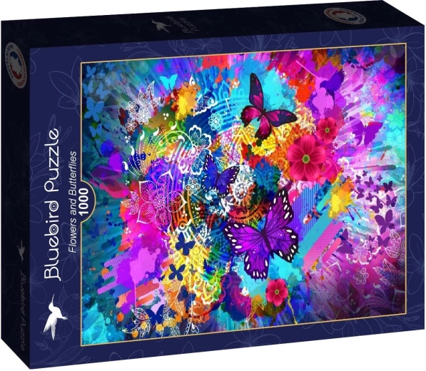 Puzzle Bluebird Fiori e farfalle 1000 pezzi