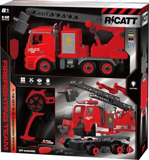 Kit R/C camion dei pompieri 1:18, 74 pezzi