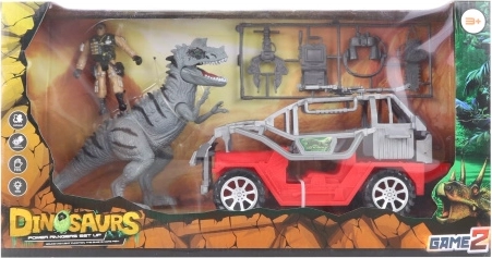 Auto con dinosauro