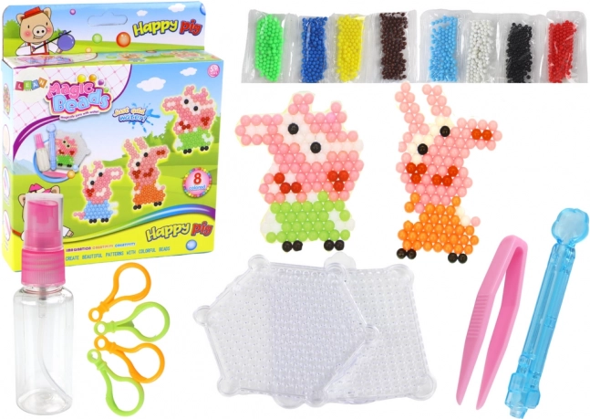 Perline ad acqua DIY – set da 8 colori con motivi di maialini