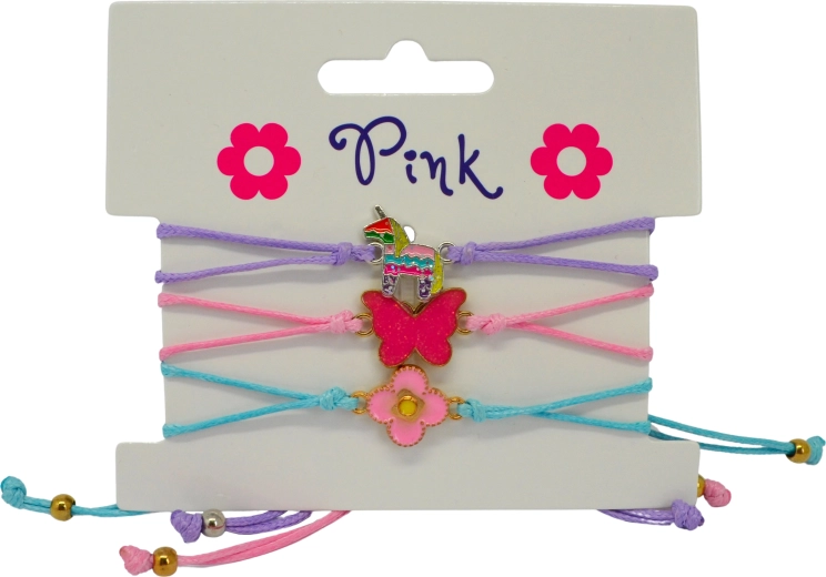 Set di braccialetti per bambini 3 pz – unicorno, cuore e ippopotamo