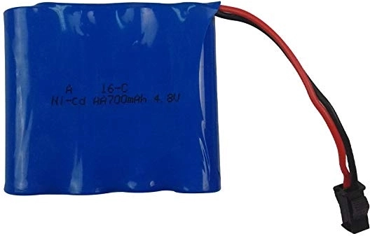 Batteria ricaricabile Ni-Cd 4,8 V 700 mAh con connettore SM per auto RC HB Rock Crawler 1/18 - 1 pezzo