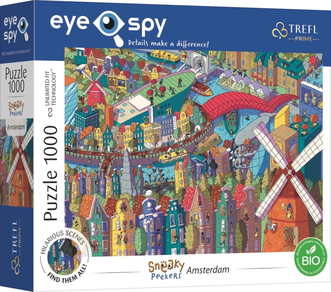 TREFL Puzzle Eye-Spy Sneaky Peekers: Amsterdam 1000 pezzi
