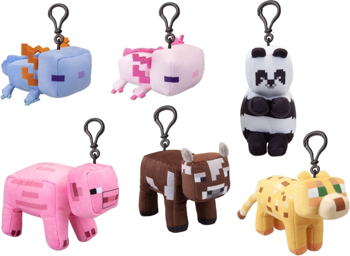 Peluche Minecraft con clip 13 cm