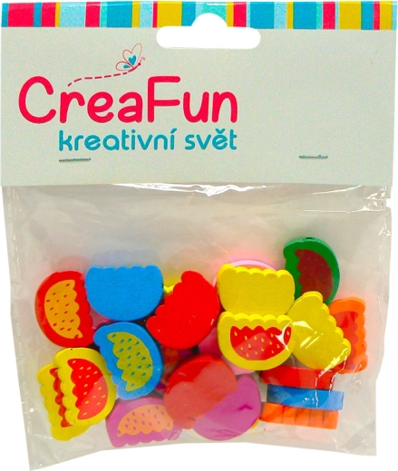 Perline in legno a forma di anguria, 25 pz, 2 × 1,2 cm