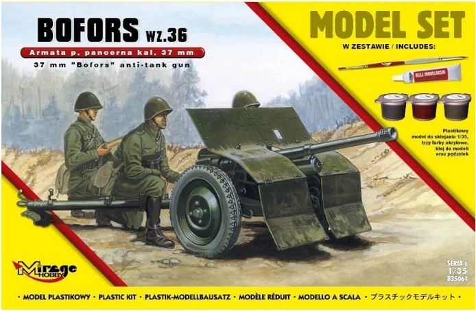 Cannone anticarro BOFORS wz. 36 da 37 mm – kit 1/35 set iniziale