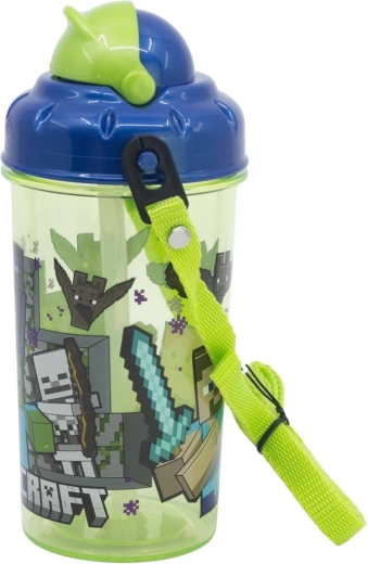 Borraccia per bambini con cannuccia Minecraft Core24, 465 ml