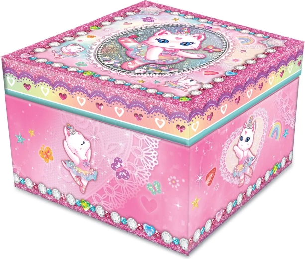 Portagioielli musicale con gattina e ballerina