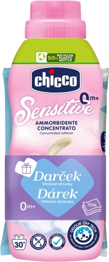 Chicco ammorbidente Baby Sensitive Abbraccio Floreale 750 ml + salviette umidificate 72 pz gratis