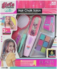 Studio per capelli con gessetti colorati