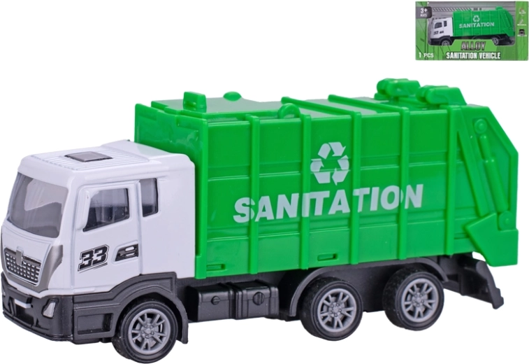 Automezzo dei rifiuti in metallo 12 cm con retrocarica