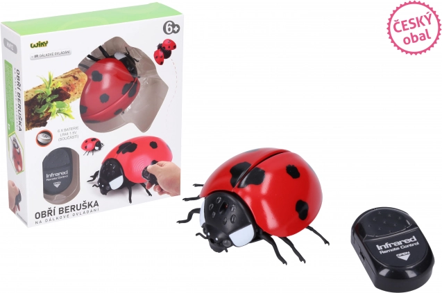 Coccinella gigante RC a radiocomando 9 cm - confezione in ceco