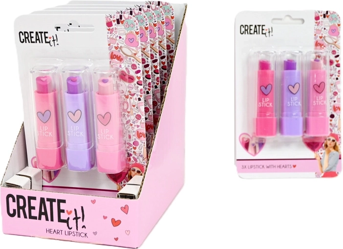 Create It! set di rossetti per bambini Love – 3 colori