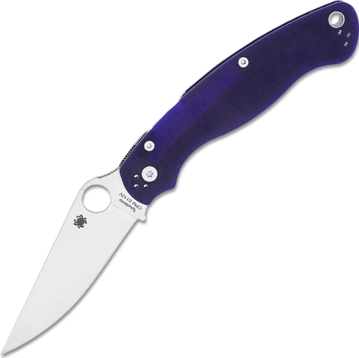 Coltello tascabile Spyderco Military 2 Dark Blue, lama satinata, G10