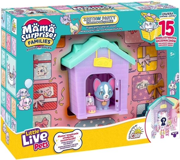 Little Live Pets Mama Surprise Families – casetta per cuccioli Puppy Party